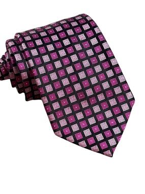 Donald J. Trump Signature Collection Geometric Print Silk Necktie